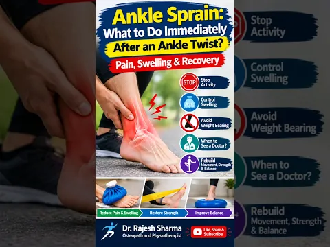 Ankle Sprain: What to Do Immediately After an Ankle Twist? | Pain, Swelling & Recovery #shorts