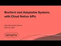 Resilient and Adaptable Systems with Cloud Native APIs