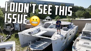 ⛵️ Hurricane-damaged catamaran – Oh no! Not the pits! Ep.625