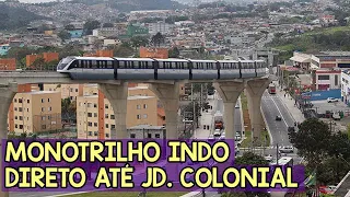 Monotrilho | Trens da Linha 15 Prata indo direto até a estação Jardim Colonial