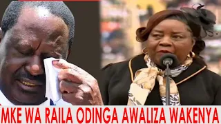 MKE WA RAILA ODINGA MBELE YA UMATI WA WATU ASIMULIA MUMEWE ALIVYOKUWA NA MISIMAMO  MKE WA RAILA ODINGA MBELE YA UMATI WA WATU ASIMULIA MUMEWE ALIVYOKUWA NA MISIMAMO