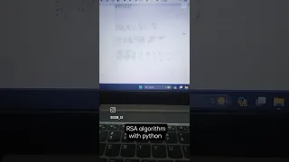 RSA algorithm with python