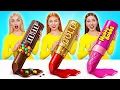Download Lagu Gummy Food, Real Food vs Chocolate Food Challenge | Epic Food Battle by Super Hyper DO