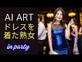 AI AI art Japanese mature woman in a dress