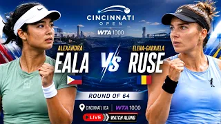 Cincinnati Open Live Alex Eala Vs Elena Ruse - WTA 1000 Cincinnati Masters R-64 Women Tennis Live