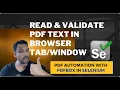 - Read PDF and Validate PDF Text Content In Browser Using PDFBOX in Selenium
