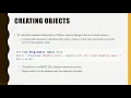 WEEK 6 Part 1 Create update delete objects
