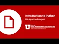 Introduction to Python Part 8 File input and output