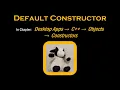 C Keeping Default Constructor