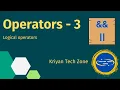 Java Operators Part 3 - Logical Operator in Java-And condition-Or Condition in java