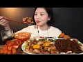 ENG SUB)Pork intestine deopbap, Grilled eel deopbap, Korokke Mukbang ASMR Korean Real Sound