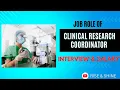Job Role of Clinical Research Coordinator Interview and Salary