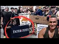 ANDREW TATE fans protest for RELEASE Women I have a question