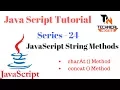 charAt and concat method in javascript