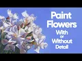 Lagu Paint Flowers in Soft Pastel With or Without Detail