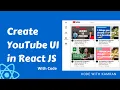 React JS Project YouTube replica in react JS source code of the project