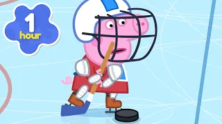 Ice Hockey RIVALRY At Penny Polar Bear's Party! 🎂🏒🔥 Peppa Pig Full Episodes | 1 Hour