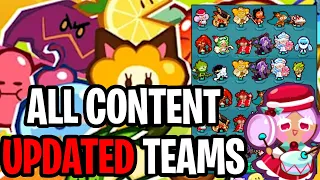 UPDATED Teams For ALL CONTENT What I Use Alternatives Cookie Run Crumble