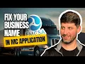 How to request a name change on FMCSA Motor Carrier Application - Step by step