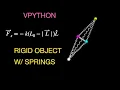 Python Physics Modeling Rigid Objects with Springs