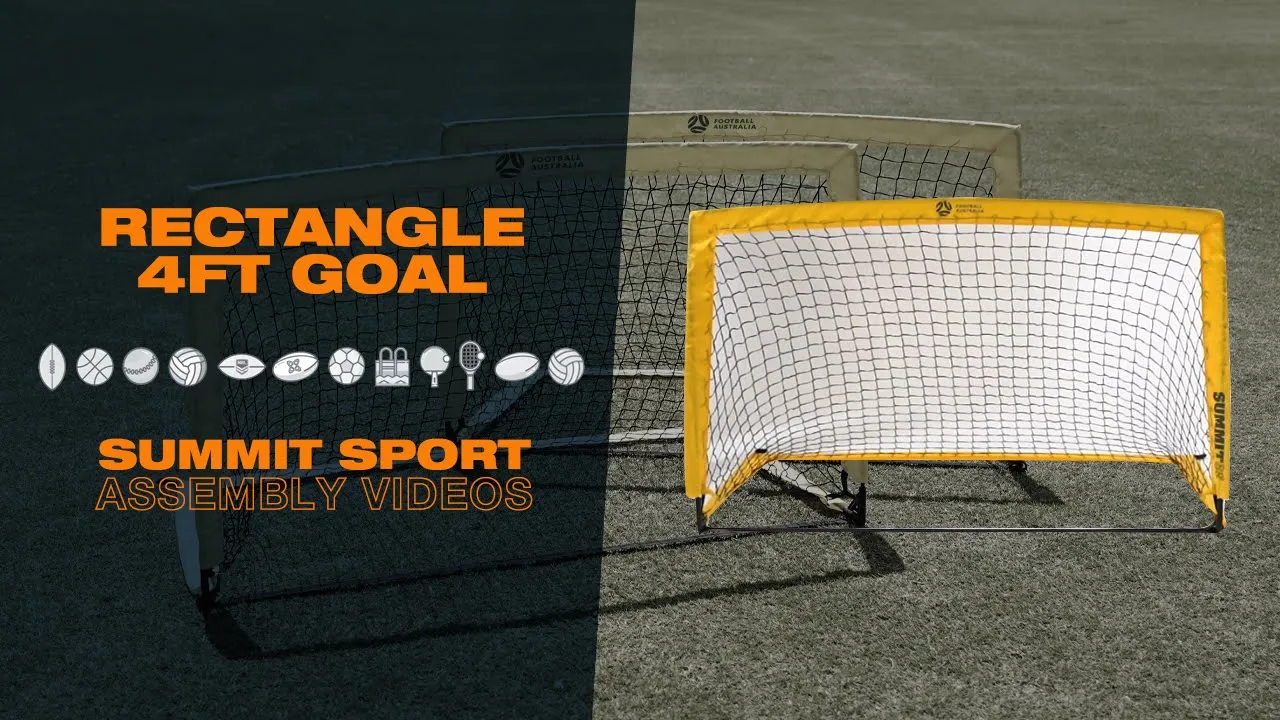 SUMMIT Football Australia 4FT Rectangular Soccer Goals - 2 Pack