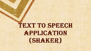 Text To Speech Application By VB NET