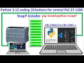 Python connected with PLC S7-1200 control by buttons from python code