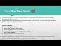 Core Elms Timesheets Midterm Evaluations and Final Evaluations