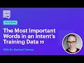 Rasa Livecoding The Most Important Words in an Intent s Training Data