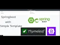 configuration springboot thymeleaf bootstrap part 2
