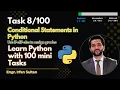 Using if-elif-else to assign grades in Python Task - Learn Python programming with 100 tasks