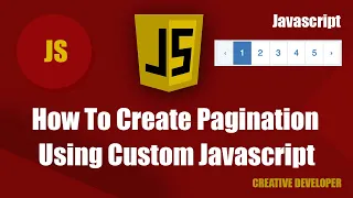 How To Create Pagination Using Custom Javascript Code Javascript Tutorial Javascript Course