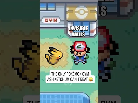 Ash Ketchum vs the HARDEST Pokemon Gym 😂#pokemon #shorts