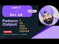 Pattern Output 7 in C by Satpal Singh Gill