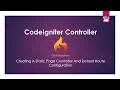 Codeigniter controller