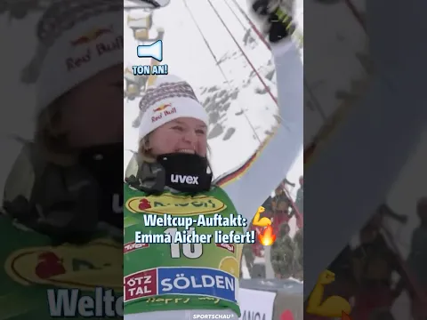 Emma Aicher liefert zum Ski-Alpin-Saisonstart in Sölden | Sportschau #shorts