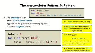 CSSE 120 - The Accumulator Pattern Summing