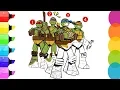 TMNT Ninja Turtles Coloring Book - Learn Colors