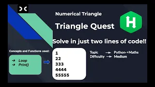 Traingle Quest Solution HackerRank Python Interview