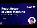 How To Install React In Hindi ReactJS Environment Setup Creating First React App In Hindi