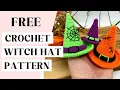 EASY crochet witch hat free pattern Crochet witches hat pattern Halloween Amigurumi pattern
