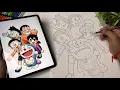 Download Lagu Doraemon Drawing,  Outline Tutorial,  Art Competition Update