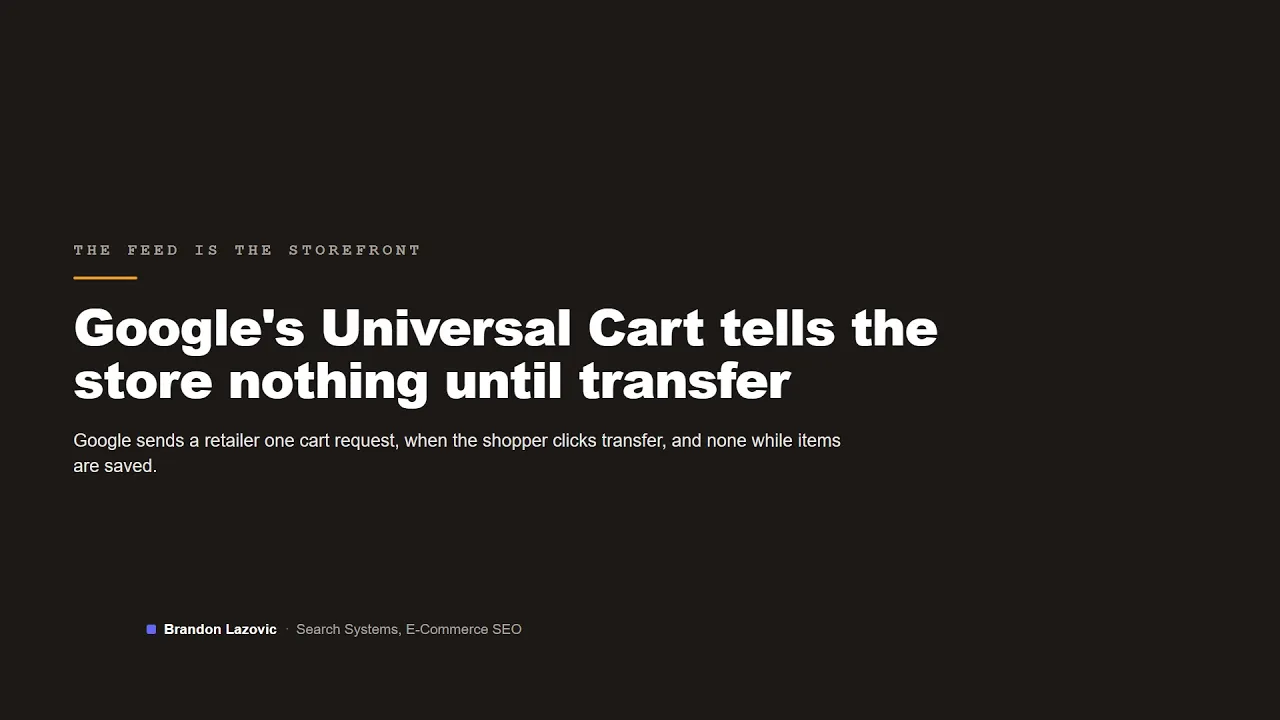 Video thumbnail: Universal Cart: your store hears nothing until transfer
