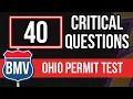 BMV Ohio Permit Test 2026 40 Critical Questions