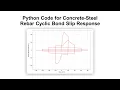 Python Code for Concrete-Steel Rebar Cyclic Bond Slip Response Update 16 July 2023