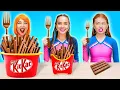 Download Lagu Groot vs Middel vs Klein Voedsel Uitdaging! Ongelooflijk eten testen door 123 GO!