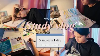 Study vlog 📚✨| 5 subjects 1 day can I complete? | Aurra Bhatnagar Badoni Vlogs