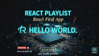 React Application Development first react app Hello world first app