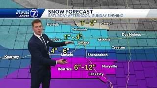 Weekend snowfall forecast for Omaha
