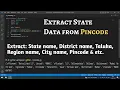 Extract State Data Using PinCode in Python Extract StateName DistrictName Taluka Much More